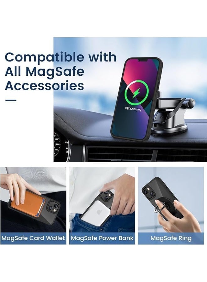 ACLIX Magnetic Case for iPhone 12 And iPhone 12 Pro [Shockproof & Slim] Clear Hard Back Cover with high-Grade Protection | Black - Image 2